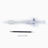 Ручка прикол шариковая синяя паста, шприц «Медицинскому работнику», на подложке Ручка прикол шариковая синяя паста, шприц «Медицинскому работнику», на подложке