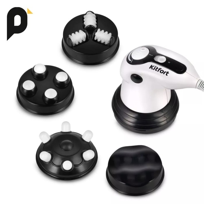 Массажёр для тела Kitfort КТ-2978, электрический, ротационный, 25 Вт, 4 насадки, белый Массажёр для тела Kitfort КТ-2978, электрический, ротационный, 25 Вт, 4 насадки, белый
