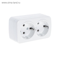 Розетка TDM "Дача" Народная, 2П+3, 16 А, IP20, двухместная, открытая, белый Розетка TDM "Дача" Народная, 2П+3, 16 А, IP20, двухместная, открытая, белый