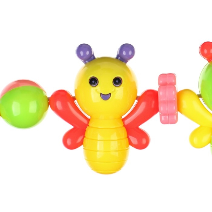 Растяжка на коляску/кроватку &laquo;Веселые бабочки&raquo;, 4 игрушки, Крошка Я