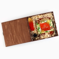 Родословная новогодняя книга с пером в шкатулке &laquo;Новый год: Каждый день&raquo;, 26 х 8 х 27 см, набор