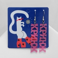 Серьги акрил &laquo;Кринж&raquo;, цвет розовый