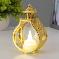 Ночник "Застывшая свеча" 3хLR1130 золотой 5х7,5х12 см RISALUX Ночник "Застывшая свеча" 3хLR1130 золотой 5х7,5х12 см RISALUX