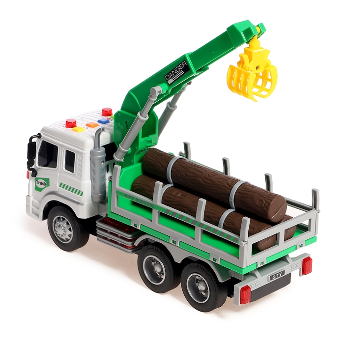 Грузовик &laquo;Лесовоз&raquo;, инерция, 1:16, световые и звуковые эффекты