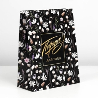 Пакет подарочный ламинированный, упаковка, «Gift for you», MS 18 х 23 х 8 см Пакет подарочный ламинированный, упаковка, «Gift for you», MS 18 х 23 х 8 см