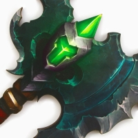 Деревянное оружие, детское сувенирное &laquo;Зеленый&raquo;, топор орка, 11,9 х 25,6 см