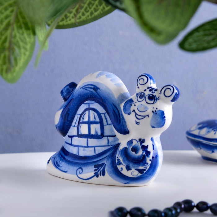 Сувенир &laquo;Улитка с домиком&raquo;, 9 см, гжель