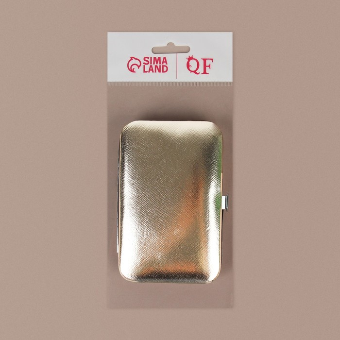 Набор маникюрный &laquo;Metallic&raquo;, 8 предметов, в футляре, цвет бронзовый