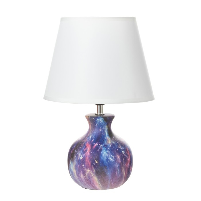 Настольная лампа "Корин" Е27 40Вт фиолетовый 22,5х22,5х32,5 см RISALUX