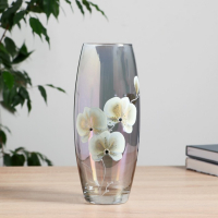 Ваза FLORA 'Золотая орхидея' (дымка) d-8см 11,5х26см Ваза FLORA 'Золотая орхидея' (дымка) d-8см 11,5х26см