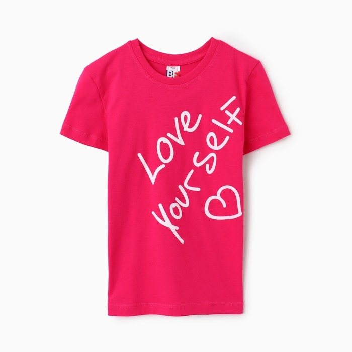 Футболка для девочки, цвет фуксия, рост 140 см