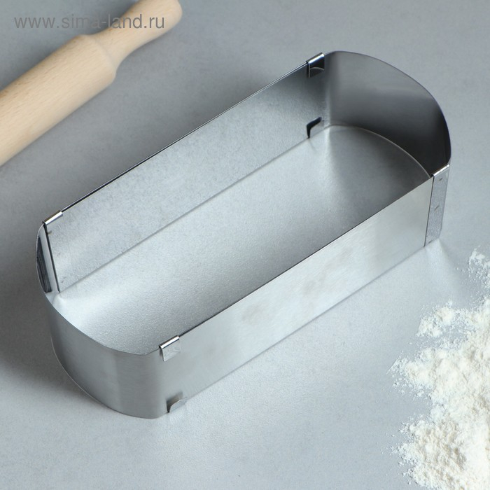 Форма для выпечки с регулировкой размера &laquo;Овал&raquo;, h-6,5 см, 24х10 - 41х10 см