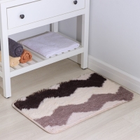 Коврик для дома Доляна &laquo;Зиг-заг&raquo;, 50&times;80 см, цвет коричневый