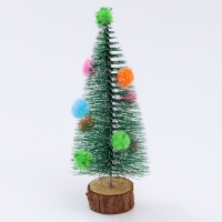 Новогодний декор &laquo;Ёлочка с цветными шарами&raquo;, с текстильными игрушками, на подставке, 7 &times; 7 &times; 15 см