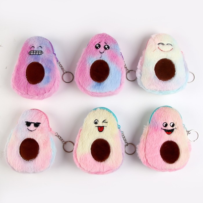 Мягкий кошелёк &laquo;Авокадо&raquo; на брелоке, 14 см, виды МИКС