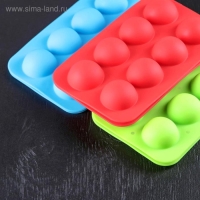 Форма для выпечки &laquo;Кейк. попс&raquo;, силикон, 19,5&times;11,7&times;3,5 см, 8 ячеек, 2 части, с палочками, цвет МИКС