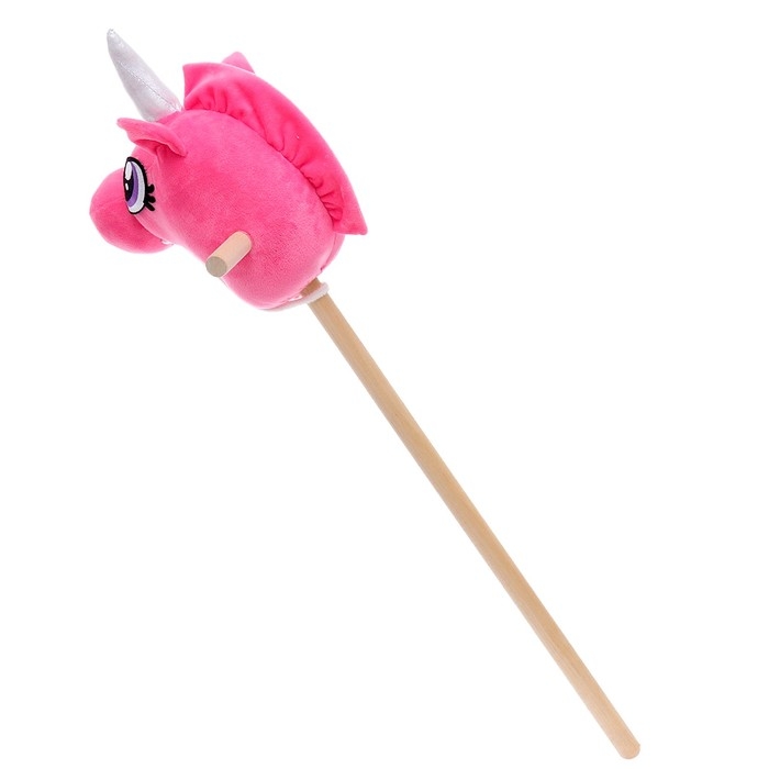 Мягкая игрушка «Единорог-скакун», на палке, цвет розовый Мягкая игрушка «Единорог-скакун», на палке, цвет розовый