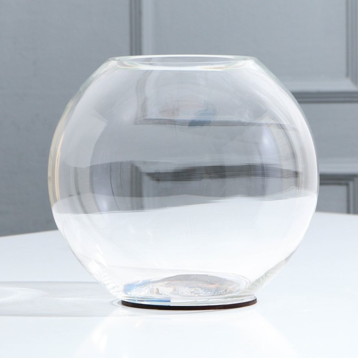 Ваза для цветов шар &laquo;Цветок&raquo; с подставкой, 18 х 14,7 см, 800 мл.