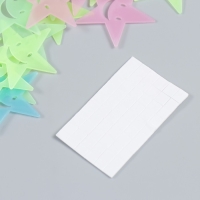 Наклейка фосфорная пластик "Звезды-смайлики" набор 40-43 шт 19х13 см