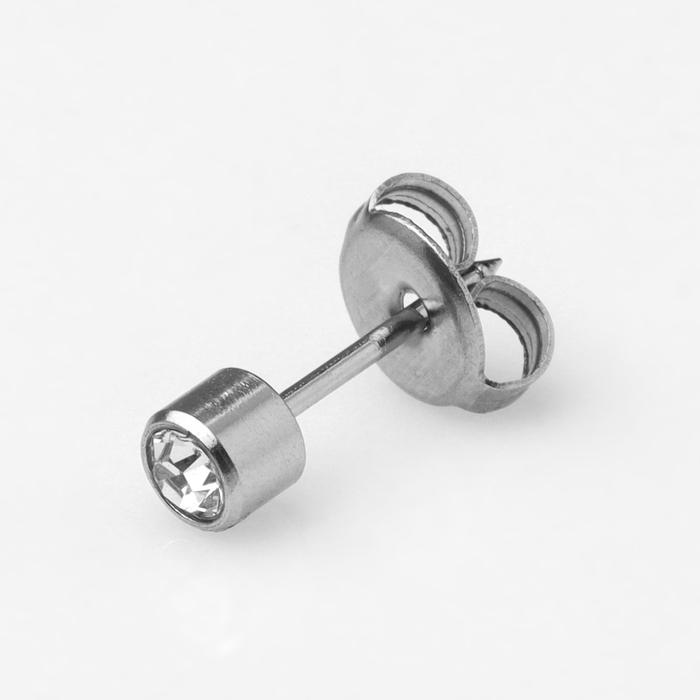 Пистолет одноразовый для пирсинга, серьга в комплекте &laquo;Классика&raquo;, цвет белый в серебре
