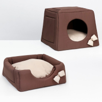 Дом-трансформер "Саманка" 45 х 45 х 36 см, бежево-коричневый Дом-трансформер "Саманка" 45 х 45 х 36 см, бежево-коричневый