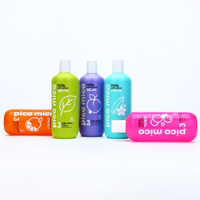 Гель для душа, экстра-питание, 400 мл, аромат летнего бриза, PICO MICO