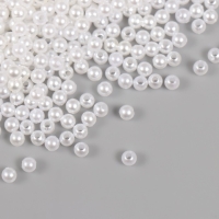 Набор бусин "Жемчуг" d 4 мм, 250 гр, белый Набор бусин "Жемчуг" d 4 мм, 250 гр, белый