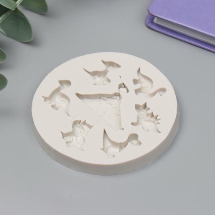 Молд силикон Молд силикон "Динозаврики и вулкан" 7 предметов 1х7,3х7,3 см