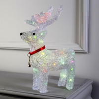 Светодиодная фигура &laquo;Оленёнок&raquo; 28 &times; 36 &times; 10 см, акрил, 10 LED, батарейки ААх2 (не в комплекте), свечение мульти (RGB)