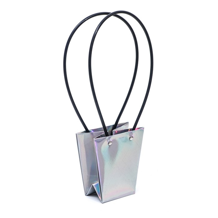Сумка для цветов &laquo;Голографическая&raquo;, влагостойкая, 12 x 12 - 8 x 8 - 12,5 см