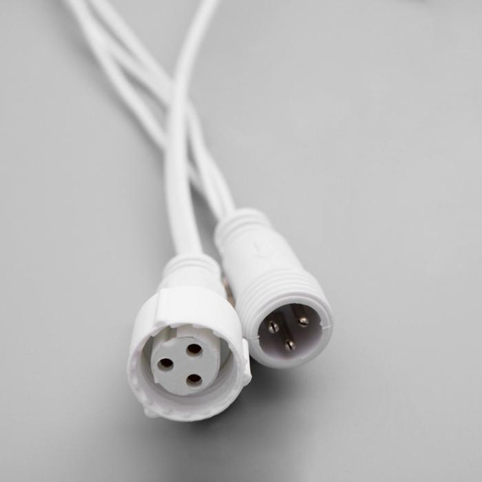 Гирлянда &laquo;Бахрома&raquo; 3 &times; 0.6 м, IP44, УМС, белая нить, 160 LED, свечение мульти, 220 В