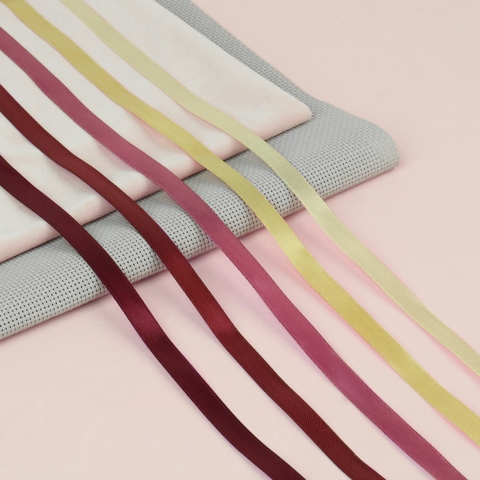 Набор атласных лент &laquo;Осенний&raquo;, 5 шт, размер 1 ленты: 10 мм &times; 23 &plusmn; 1 м