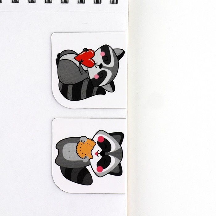 Подарочный набор блокнот и магнитные закладки 2 шт. &laquo;Будь как енот&raquo;