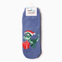 Новый год. Носки женские махровые «Дракончик с подарочной коробкой», цвет синий, размер 36-40 Новый год. Носки женские махровые «Дракончик с подарочной коробкой», цвет синий, размер 36-40