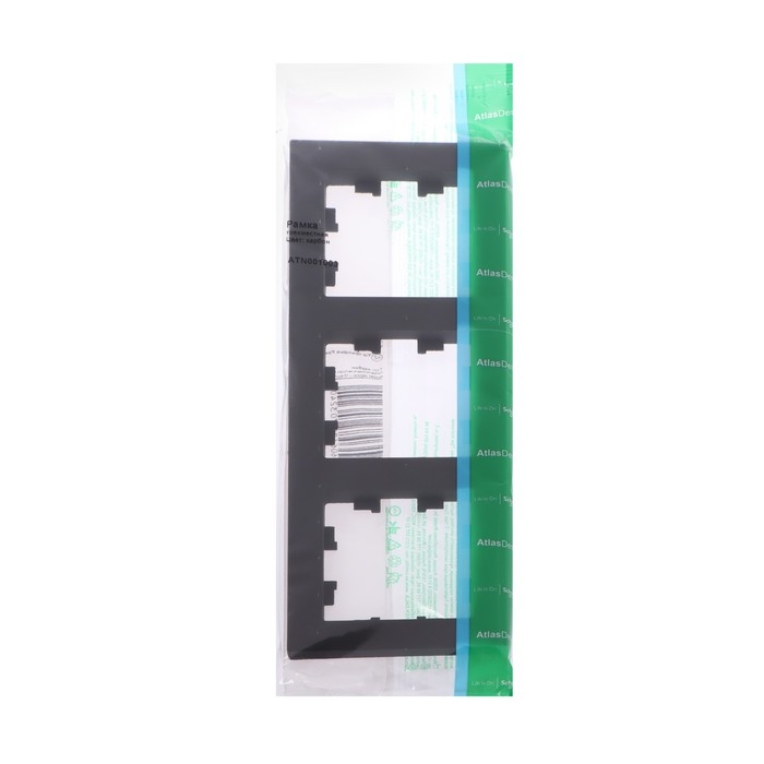 Рамка SE AtlasDesign, 3 поста, универсальная, карбон, ATN001003 Рамка SE AtlasDesign, 3 поста, универсальная, карбон, ATN001003