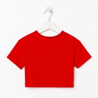 Футболка детская укороченная &laquo;ММ&raquo; Минни Маус, цвет красный