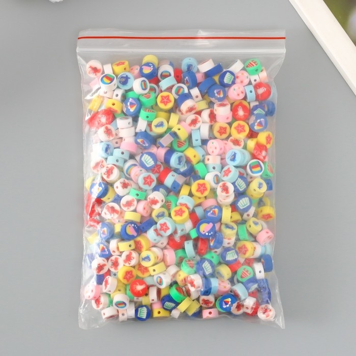 Бусины резиновые фигурные "Море" МИКС, уп. 500 шт.