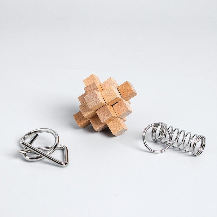 Головоломка металлическая &laquo;Загадки первооткрывателей&raquo;, набор 3 шт.