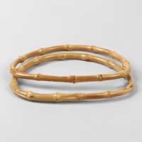 Ручки для сумки, 2 шт, бамбук, 17 &times; 12 см, толщина 0,8 см