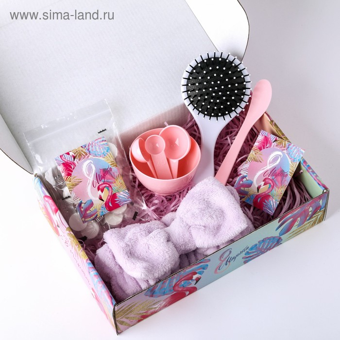 Подарочный набор «С 8 Марта», расческа, повязка на голову, мерные ложки 3 шт, чаша и лопатка для маски, спрессованные маски, BEAUTY FOX Подарочный набор «С 8 Марта», расческа, повязка на голову, мерные ложки 3 шт, чаша и лопатка для маски, спрессованные маски, BEAUTY FOX