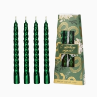 Свечи новогодняе витые &laquo;Новый год: С Новым годом&raquo;, 4 шт, 6,8 х 1