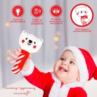 Игрушка - пищалка &laquo;Новогодний мишка&raquo;, подарочная упаковка, Крошка Я