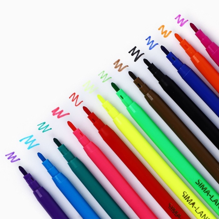 Фломастеры 12 цветов, вентилируемый колпачок, &laquo;1 сентября: Кот&raquo;