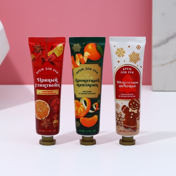 Подарочный набор косметики &laquo;Тепла в Новом Году!&raquo;, крем для рук, 3 х 30 мл, ЧИСТОЕ СЧАСТЬЕ
