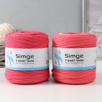 Трикотажная пряжа вторичная 90% хлопок,10% п/э, 100м/450&plusmn;50 гр (коралл) МИКС