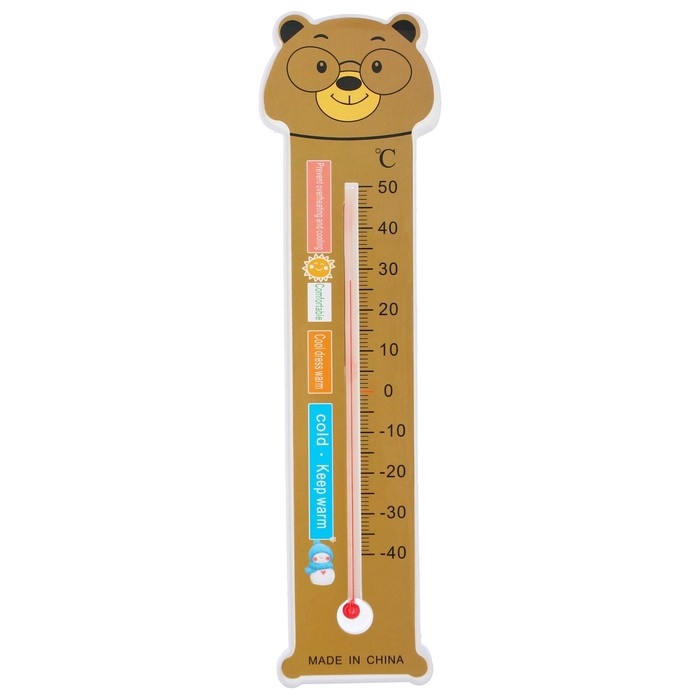 Термометр комнатный &laquo;Мишка в очках&raquo;, цвет МИКС