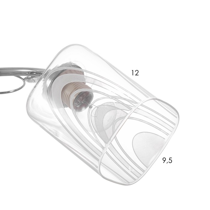 Люстра потолочная Люстра потолочная "Мари" 2х40Вт Е27 Цвет: Серебро