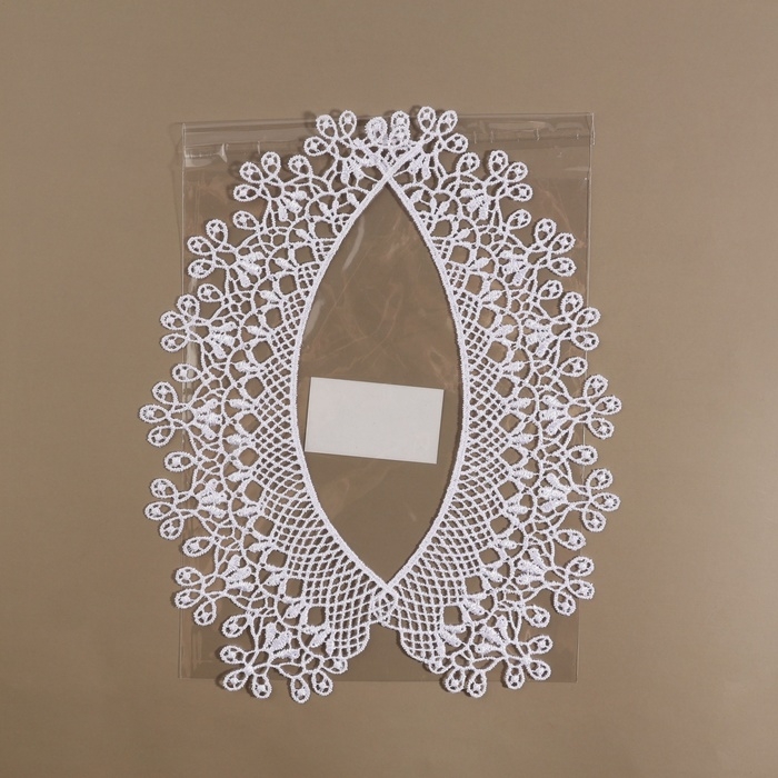 Воротник гипюровый, 25 &times; 7 см, цвет белый