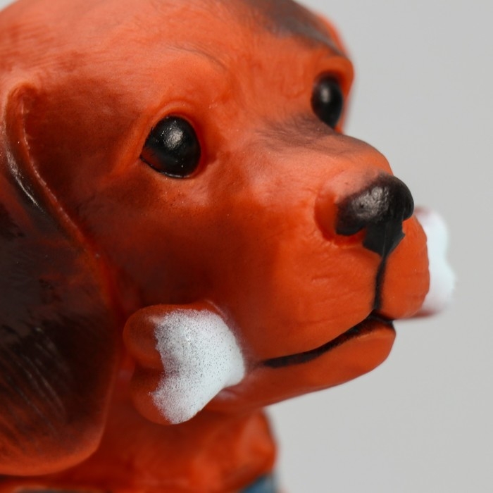 Игрушка пищащая большая Игрушка пищащая большая "Пёс с косточкой" для собак, 15 см