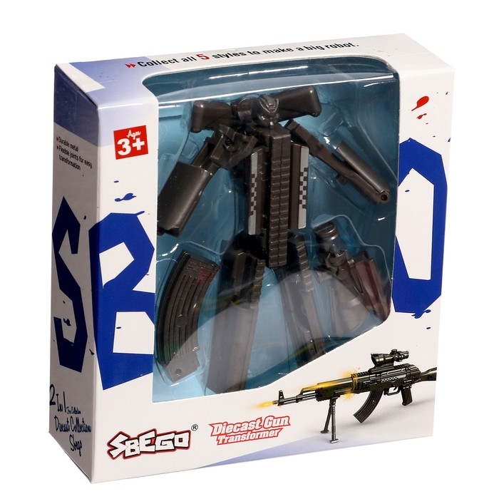 Робот &laquo;Автомат&raquo;, трансформируется, с металлическими элементами